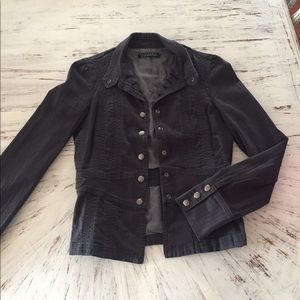 Small dark grey denim jacket